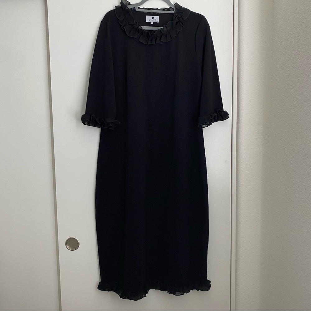 Elegant Black Ruffle Dress